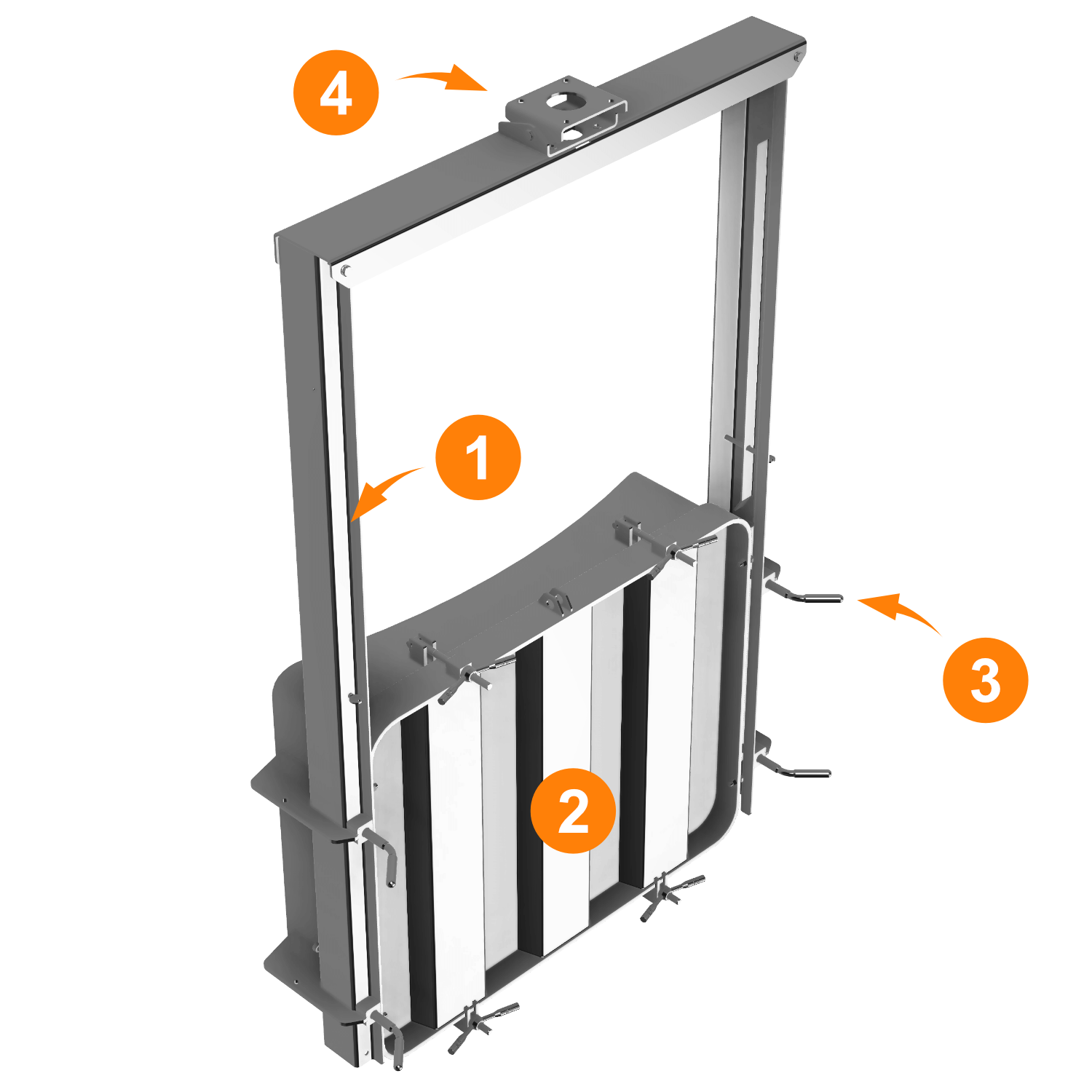 Components of the sliding gate closing