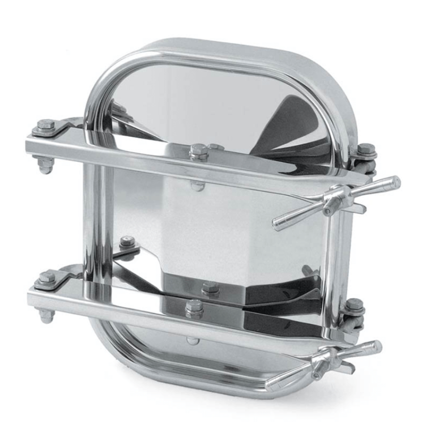 Rectangular stainless steel manway
