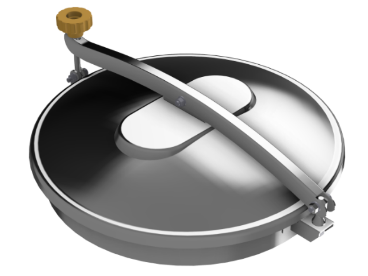 Round stainless steel manway