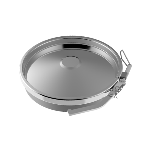 Round manway with clamp locking