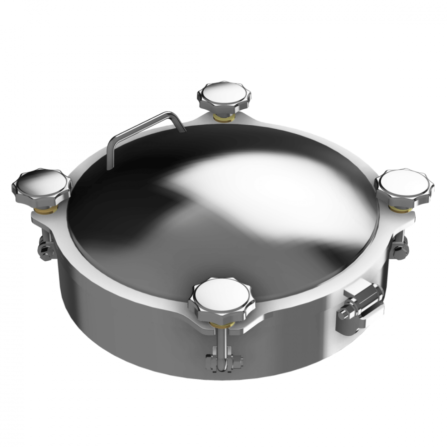 Round pressure manway