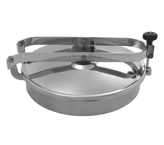 Round manway designed for top installation