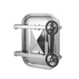 Stainless steel rectangular manway A362 (530x400)