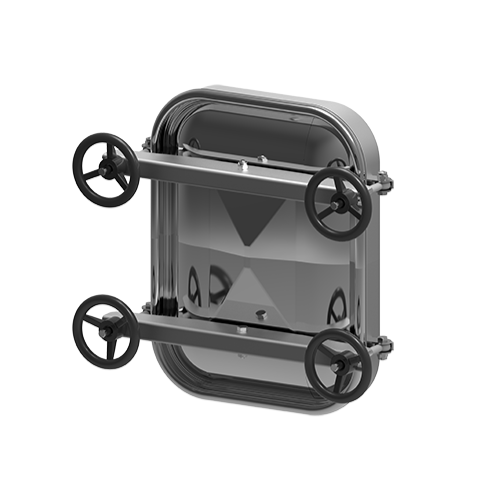 Stainless steel rectangular manway A362V (530x400)