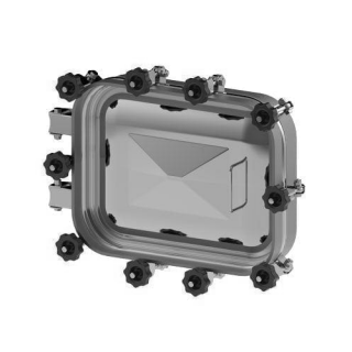 Stainless steel rectangular manway A363R (400x530)