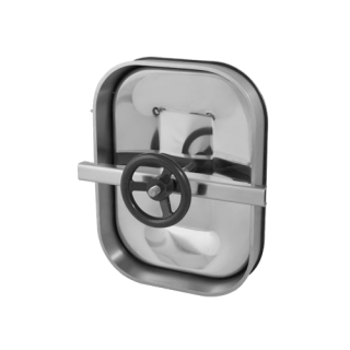 Stainless steel rectangular manway A374 (420x310)