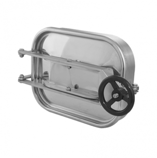 Stainless steel rectangular manway A376 (310x420)