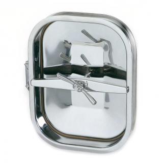 Stainless steel rectangular manway for concrete tanks E130CEM (424x316)
