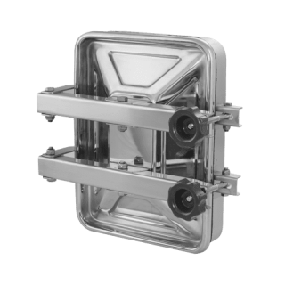 Stainless steel rectangular manway A383 (365x275)