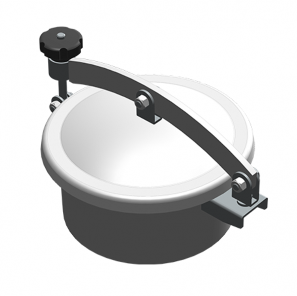 Stainless steel round manway Boyer P31-240 (DN200-DN599)