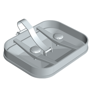 Stainless steel rectangular manway Boyer P13-409 (410x534)