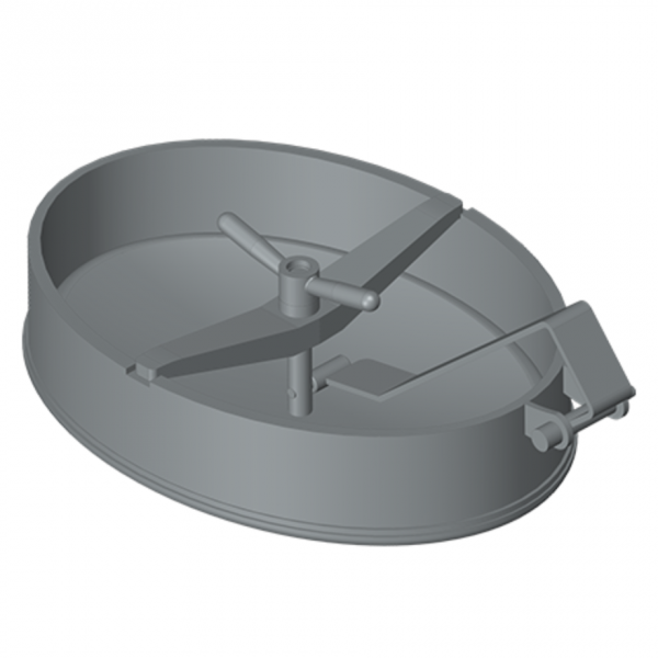 Stainless steel oval manway Boyer P11-102 (442x307)