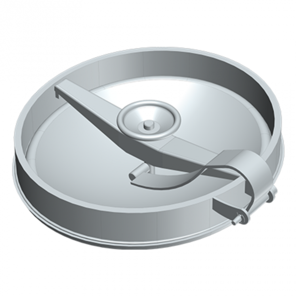 Stainless steel oval manway Boyer P11-129 (407x452 / 411x455)