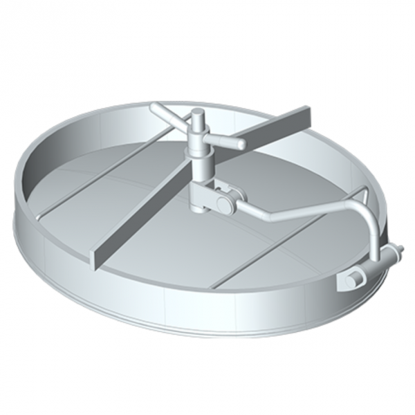 Stainless steel oval manway Boyer P11-410-510 (410x510)