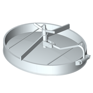 Stainless steel oval manway Boyer P11-410-510 (410x510)