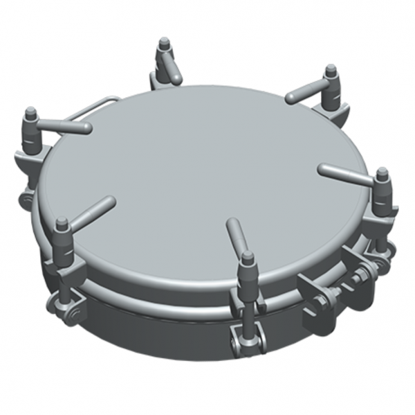 Stainless steel round manway Boyer P22-238 (DN204-DN400)