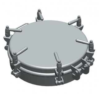 Stainless steel round manway Boyer P22-238 (DN204-DN400)