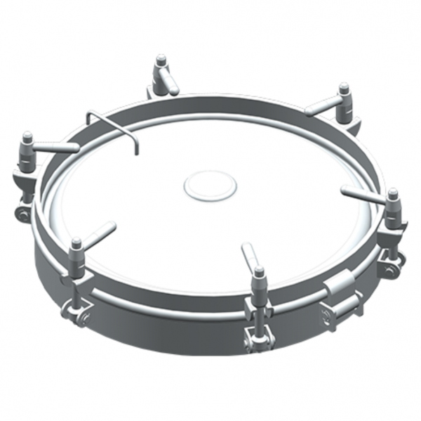 Stainless steel round manway Boyer P22-265 (DN504-DN604)