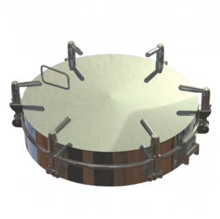 Stainless steel round manway Boyer P22-265ATR (DN504)