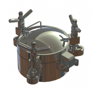 Stainless steel round manway Boyer P22-233 (DN204-DN400)