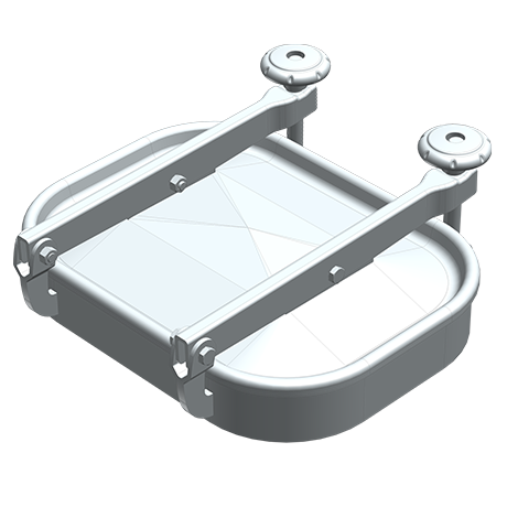 Stainless steel rectangular manway Boyer P23-210 (314x424)