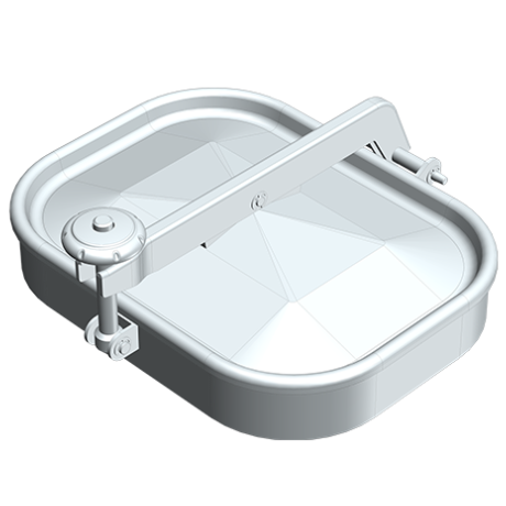 Stainless steel rectangular manway Boyer P23-307 (314x424)