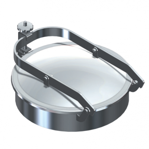 Stainless steel round manway Boyer P31-498 (DN430-DN595)