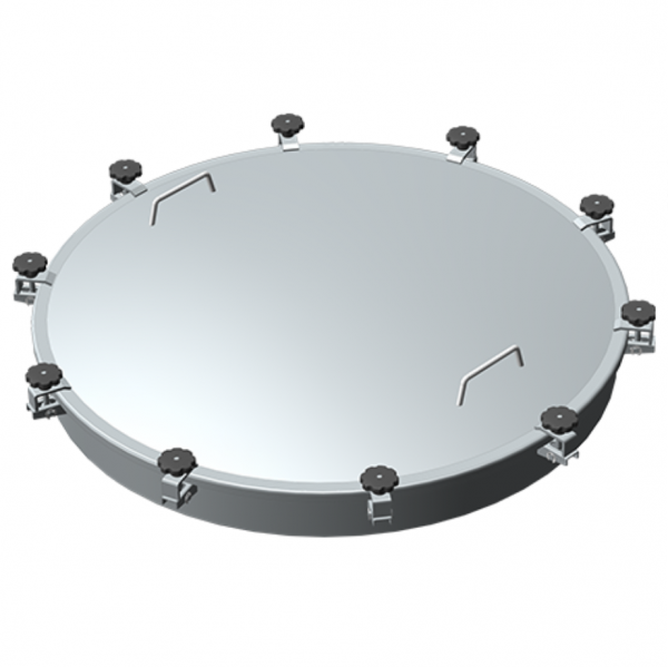 Stainless steel round manway Boyer P31-935 (DN900-DN1400)