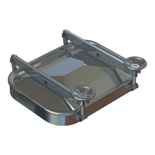 Stainless steel rectangular manway Boyer P23-111 (410x534)