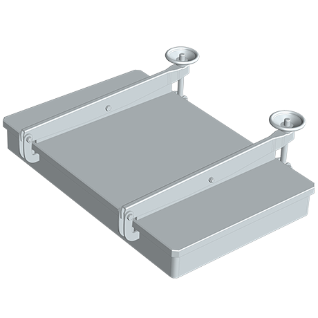 Stainless steel rectangular manway Boyer P23-580 (500x800)