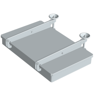 Stainless steel rectangular manway Boyer P23-580 (500x800)