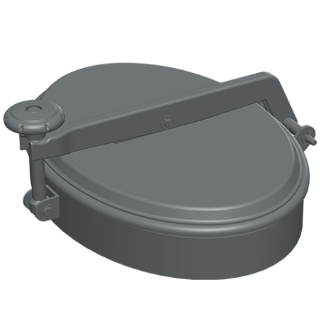 Stainless steel oval manway Boyer P21-503 (307x442)