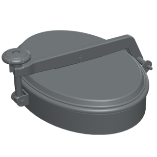 Stainless steel oval manway Boyer P21-503 (307x442)