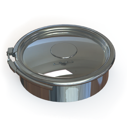 Stainless steel round manway Boyer P32-305 (DN300-DN600)