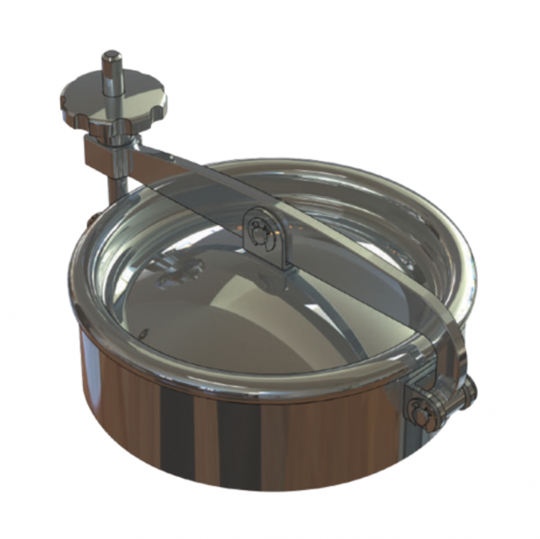 Stainless steel round manway Boyer P33-114 (DN204-DN354)