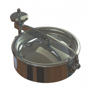 Stainless steel round manway Boyer P33-114 (DN204-DN354)