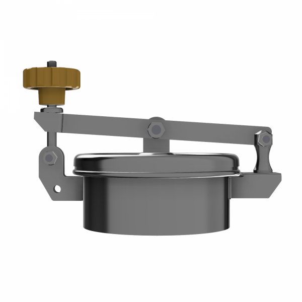 Stainless steel round manway W1/C/MINI DN150 - side view