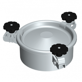 Stainless steel round manway Boyer P33-196 (DN200-DN600)
