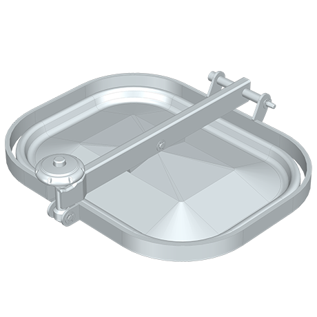Stainless steel rectangular manway Boyer P35-307 (314x424)