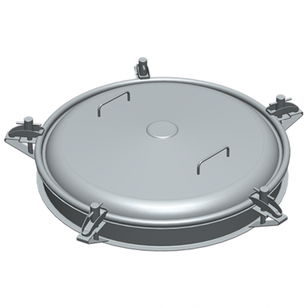 Stainless steel round manway Boyer P42-021 (DN590)