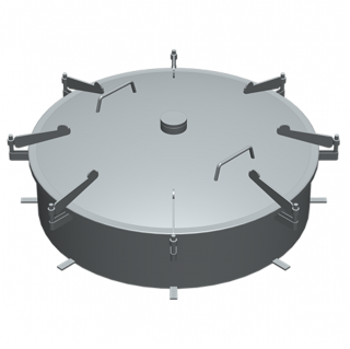 Stainless steel round manway Boyer P42-080 (DN790)