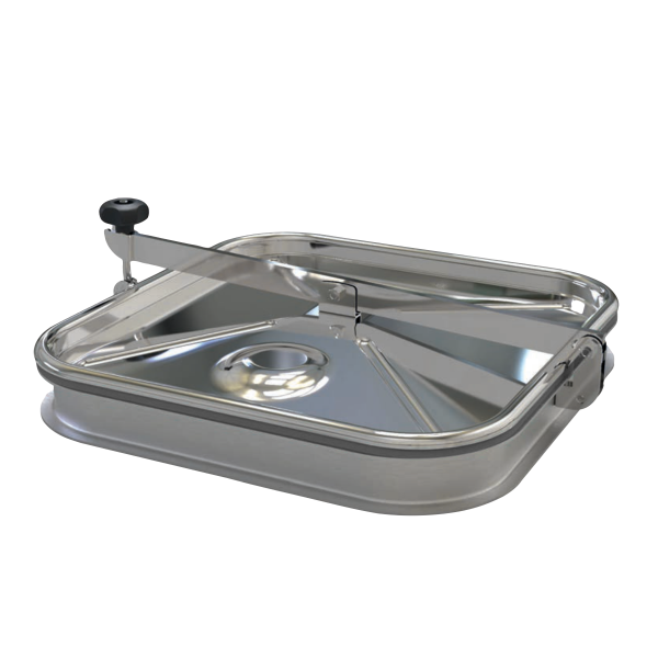 Stainless steel square manway C69 (450x450)