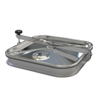 Stainless steel square manway C69 (450x450)