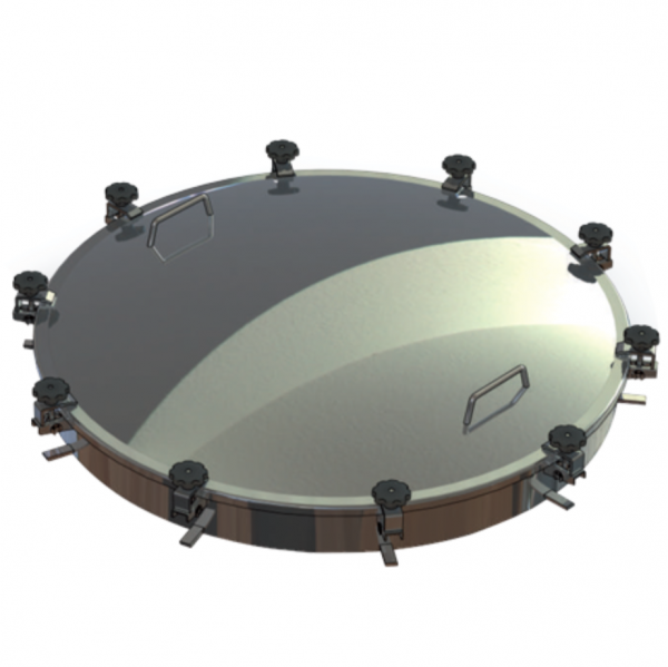 Stainless steel round manway Boyer P42-1035 (DN1035-DN1400)