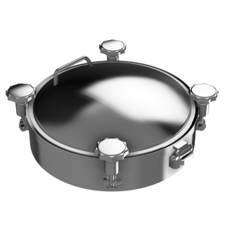 Stainless steel round pressure manway W4/B (DN220-DN500)