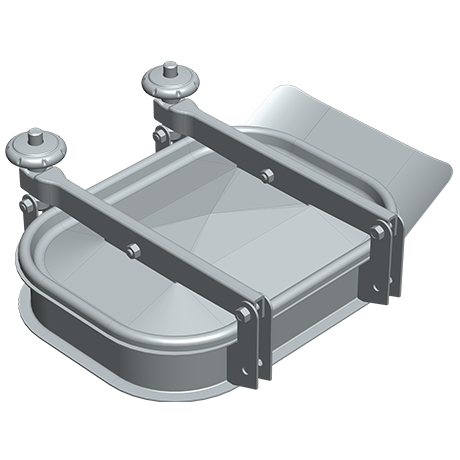 Stainless steel rectangular manway Boyer P43-031 (314x424)