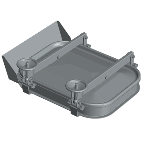 Stainless steel rectangular manway Boyer P43-047 (405x530)