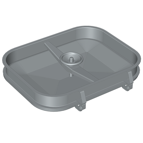 Stainless steel rectangular manway Boyer P43-012 (405x530)