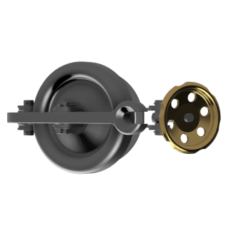 Stainless steel round industrial manway X1312MT (DN150-DN500) - top view