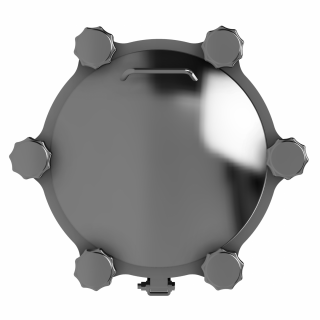 Stainless steel round pressure manway W4/C (DN220-DN500) - top view